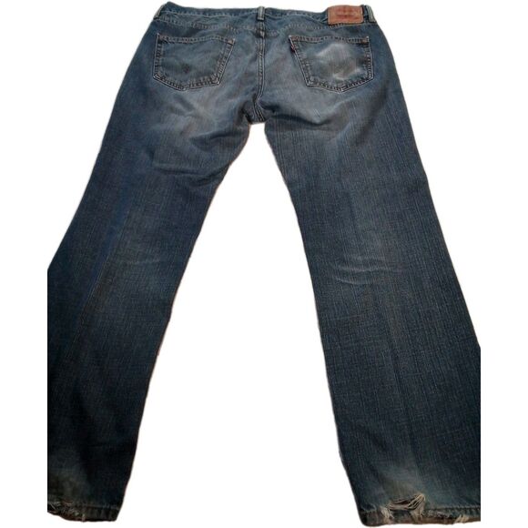 Men's Levi Denim Jeans Style 559 Relaxed Straight Size 36 X 32 Worn See Pics - Picture 2 of 16